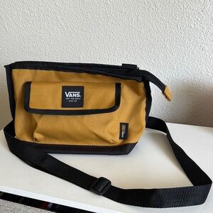 Vans Tan and Black Messenger Bag Durable Canvas
